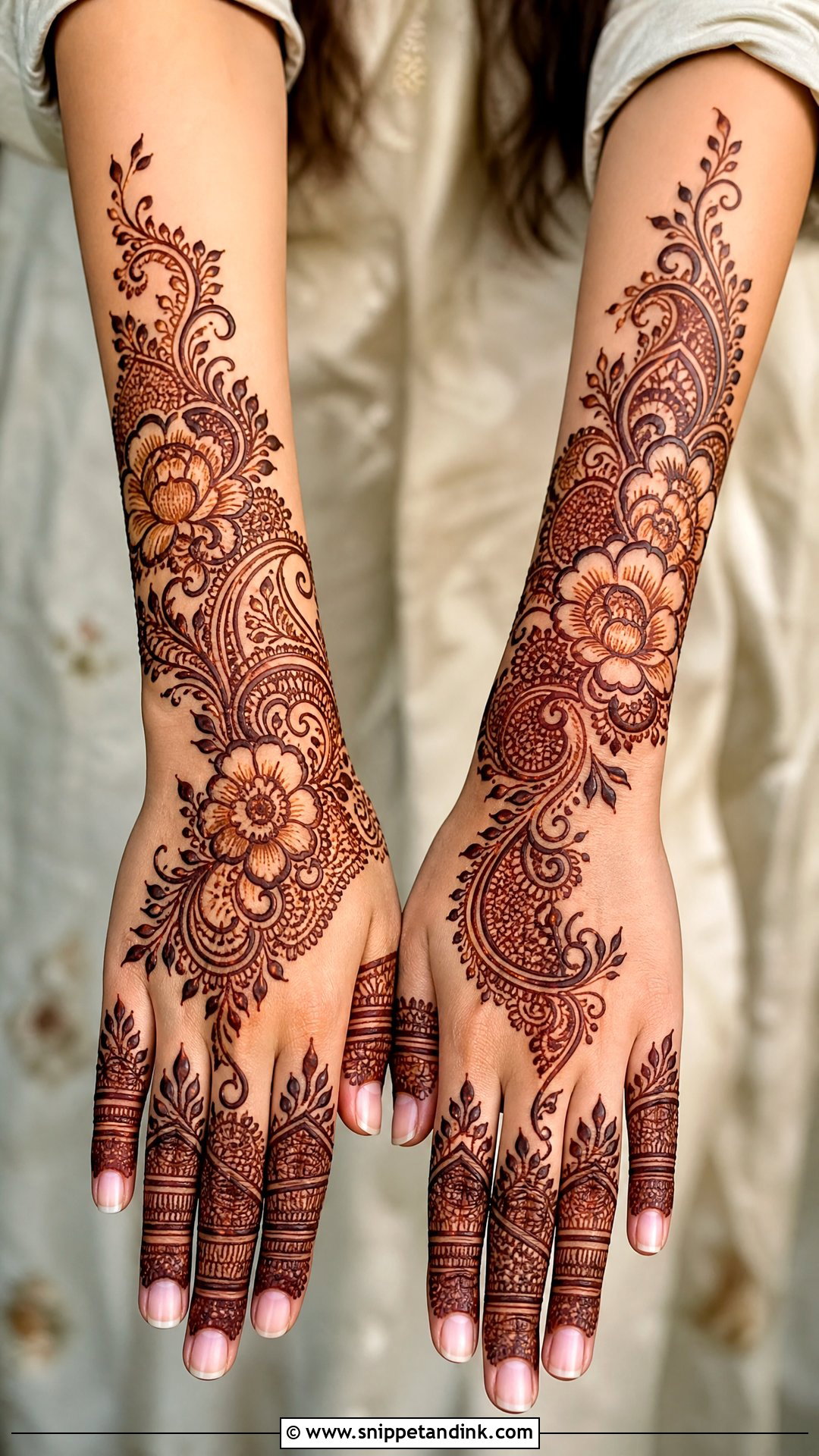 Indo Arabic Bunches Mehndi Design - Snippet and Ink - 25 Bunches Mehndi Design Ideas