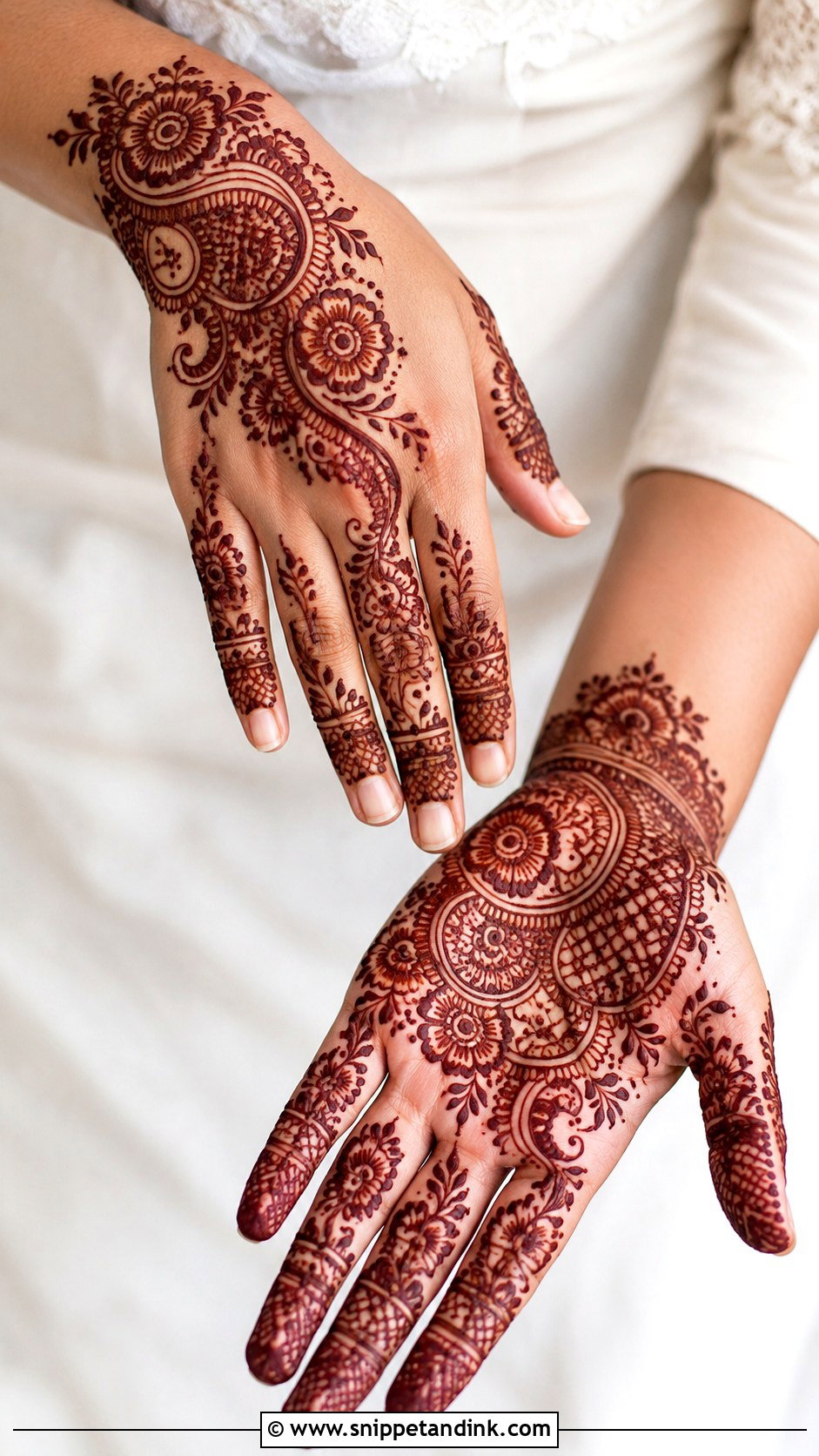 Indo Arabic Engagement Mehndi Design - Snippet and Ink - 30 Engagement Mehndi Designs for Bride
