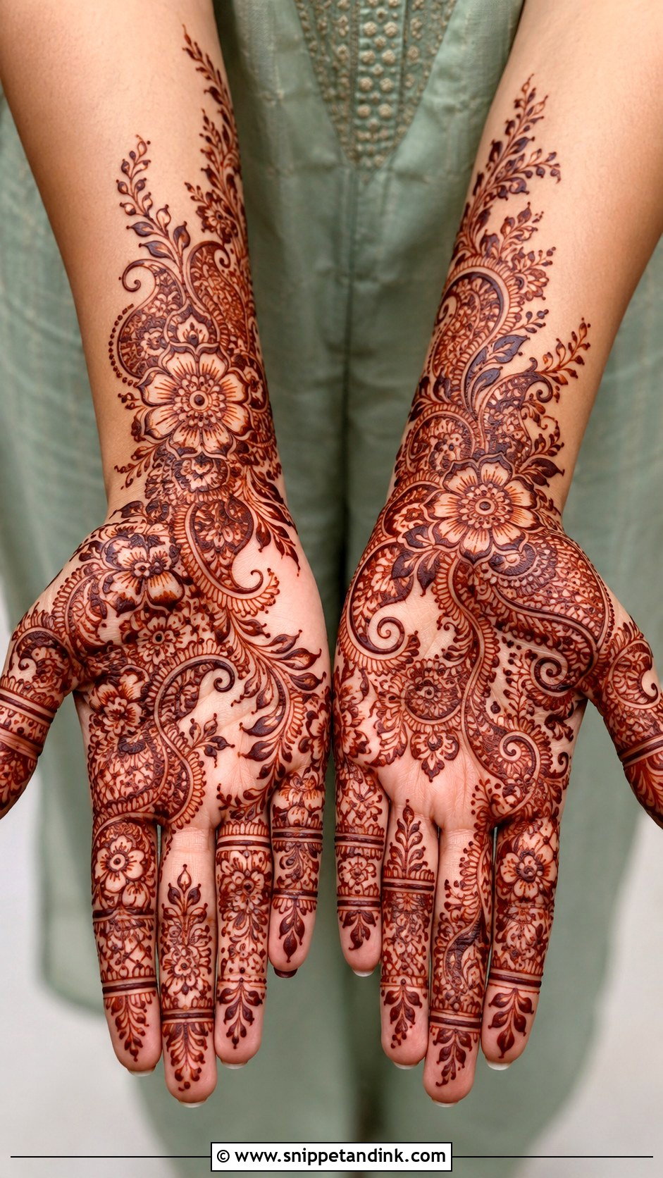 Indo Arabic Front Hand Mehndi Design - Snippet and Ink - 35 Modern Front Hand Mehndi Designs