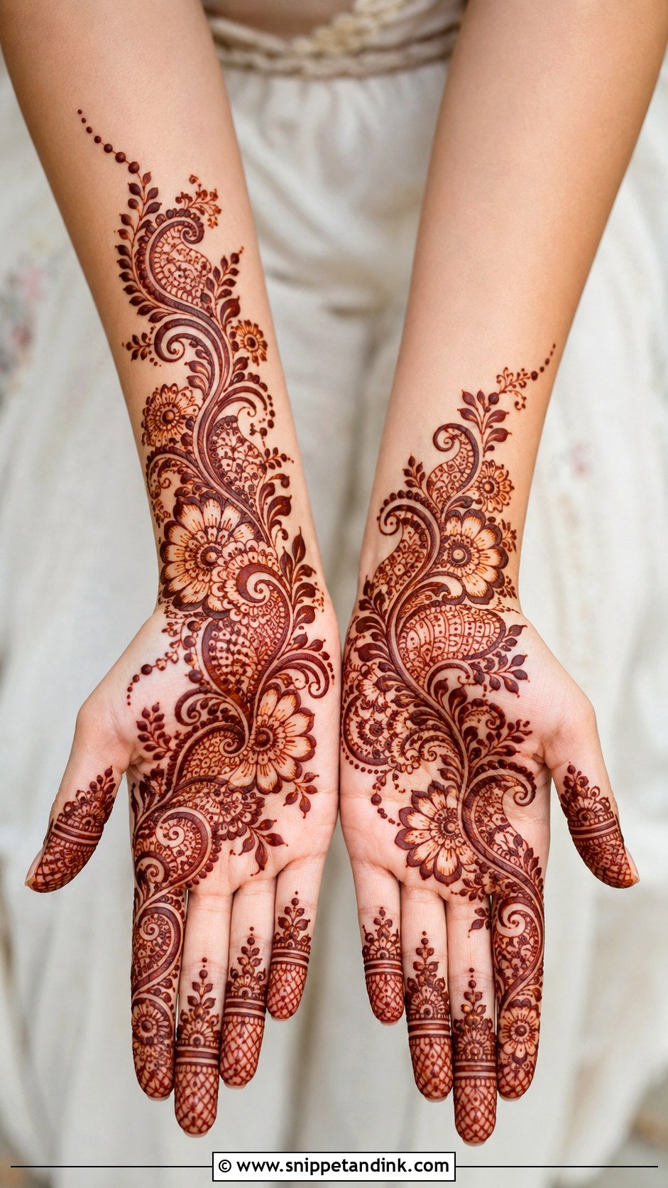 Indo Arabic Front Hand Mehndi Design - Snippet and Ink - 35 Simple Unique Front Hand Mehndi Designs