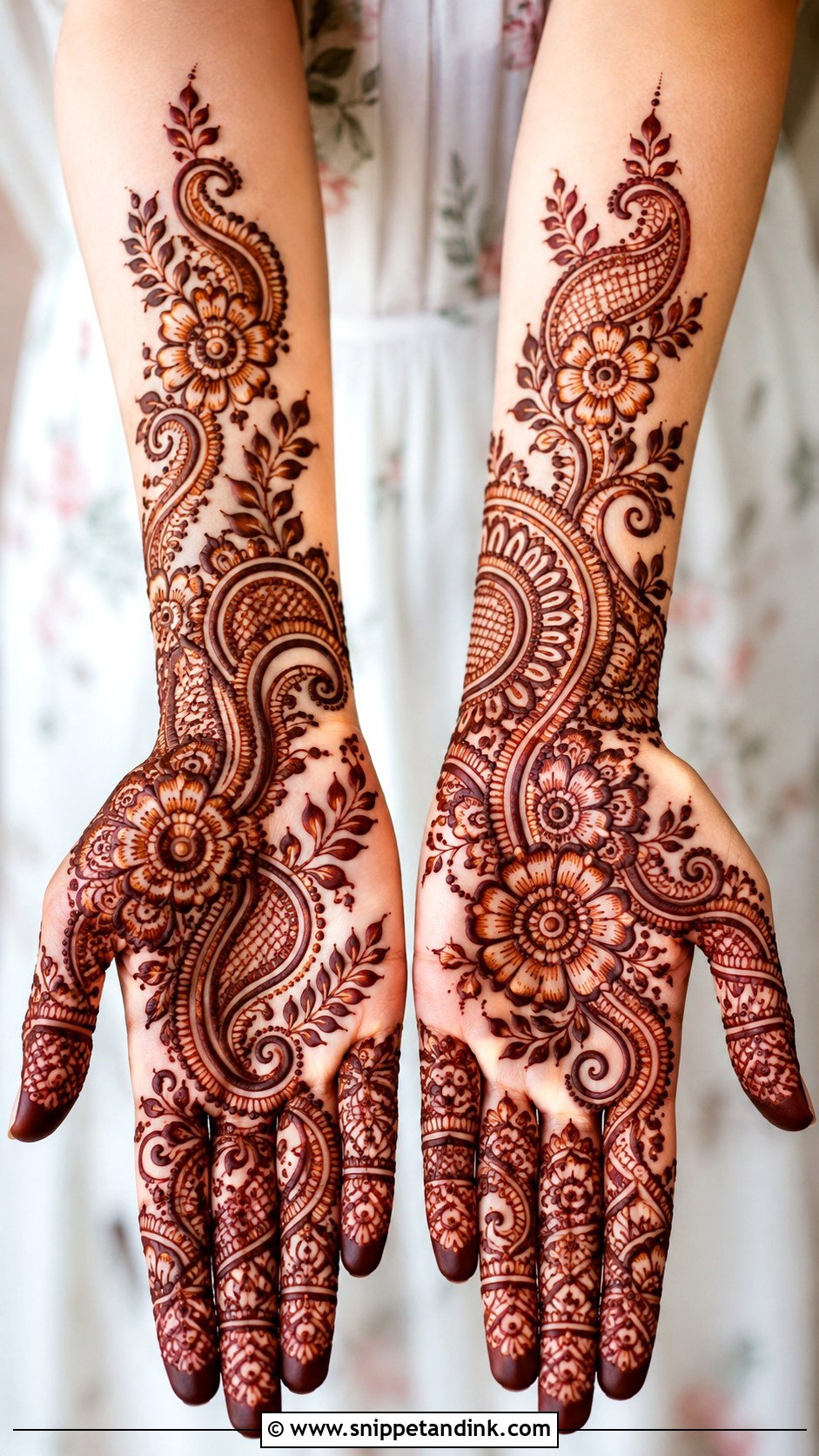 Indo Arabic Front Hand Mehndi Design - Snippet and Ink - 35 Front Mehndi Design Ideas