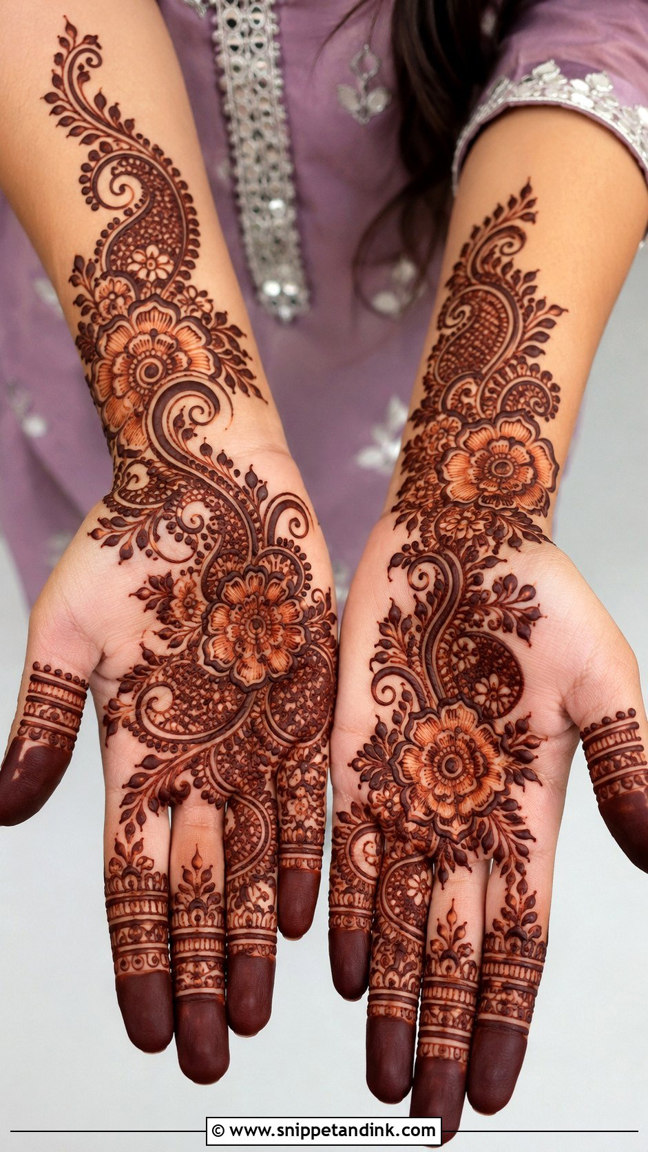 Indo Arabic Front Hand Mehndi Design - Snippet and Ink - 35 Latest Front Hand Mehndi Designs