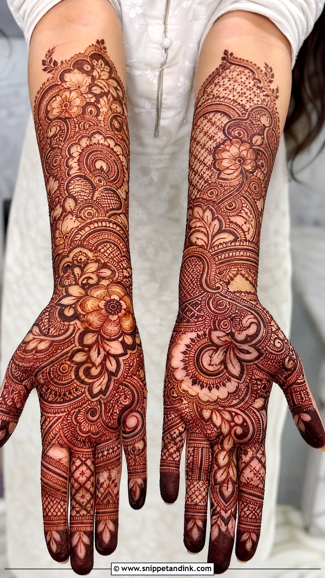 Indo Arabic Full Hand Bridal Mehndi Design - Snippet and Ink - 20 Full Hand Bridal Mehendi Mehndi Design Ideas