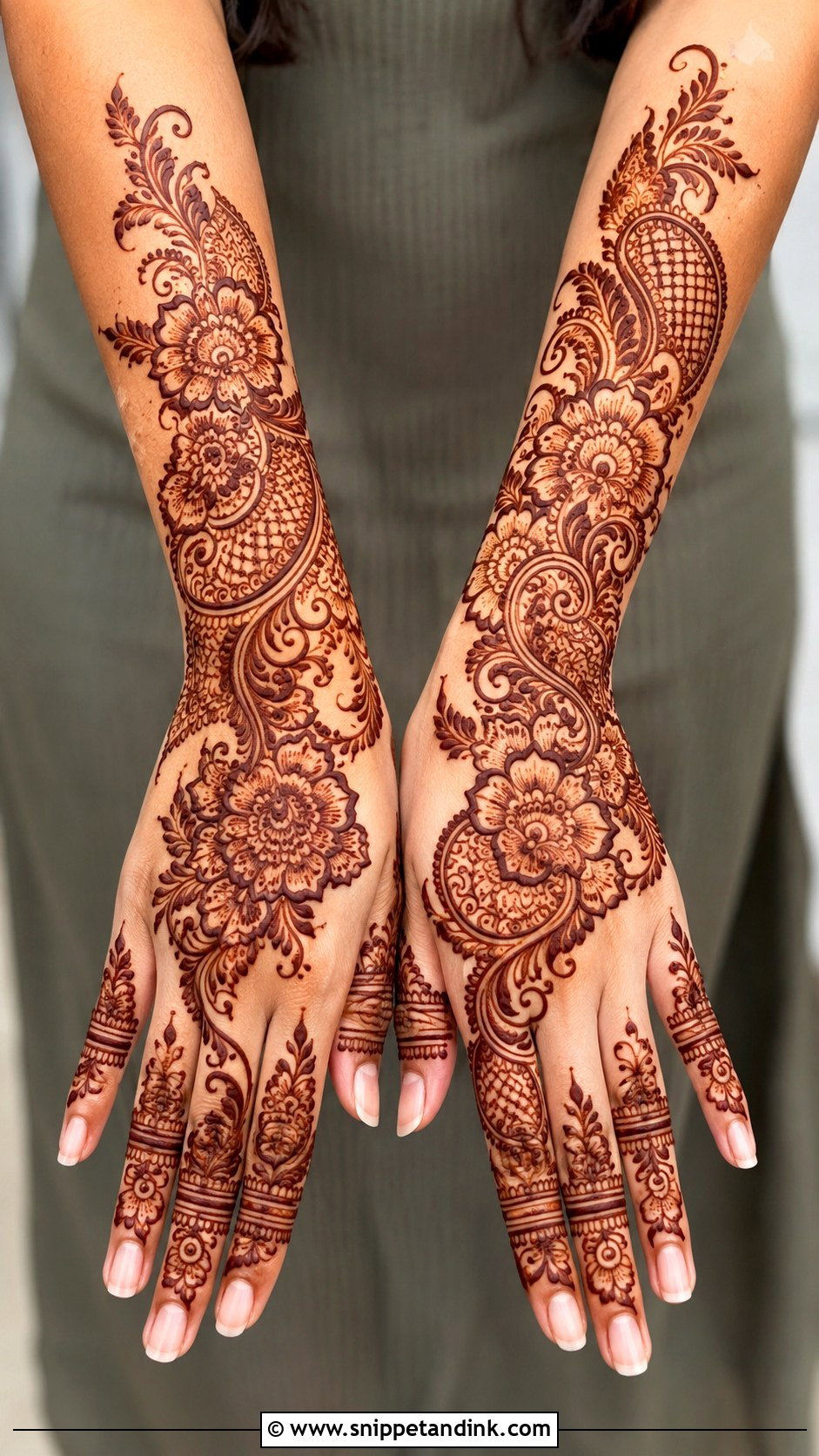 Indo Arabic Full Hand Mehndi Design - Snippet and Ink - 35 Full Hand Mehndi Designs