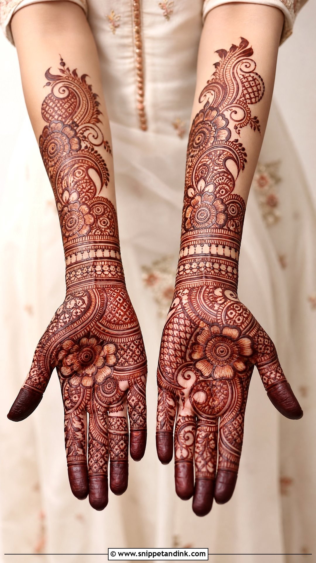 Indo Arabic Full Hand Mehndi Design - Snippet and Ink - 30 Best Beautiful Full Hand Mehndi Designs