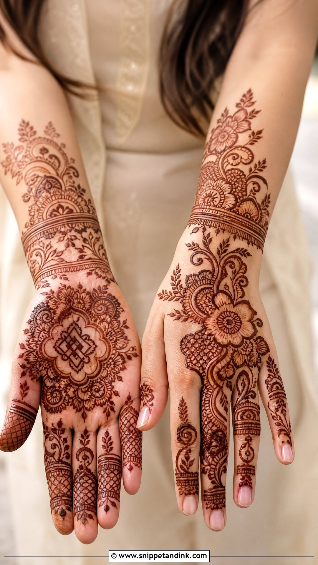 Indo Arabic Gathbandhan Mehndi Design - Snippet and Ink - 25 Gathbandhan Mehndi Design Ideas