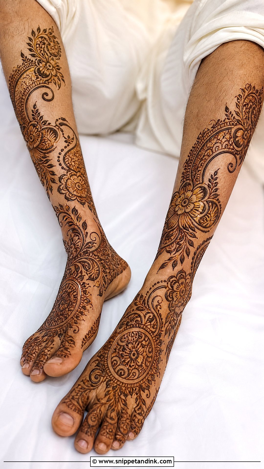 Indo Arabic Groom Leg Mehndi Design - Snippet and Ink - 20 Groom Leg Mehndi Design Ideas