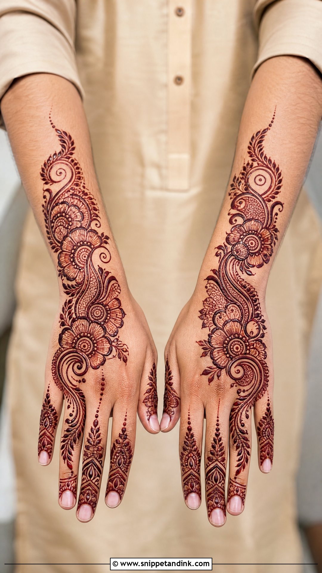 Indo Arabic Groom Mehndi Design - Snippet and Ink - 20 Groom Mehndi Designs