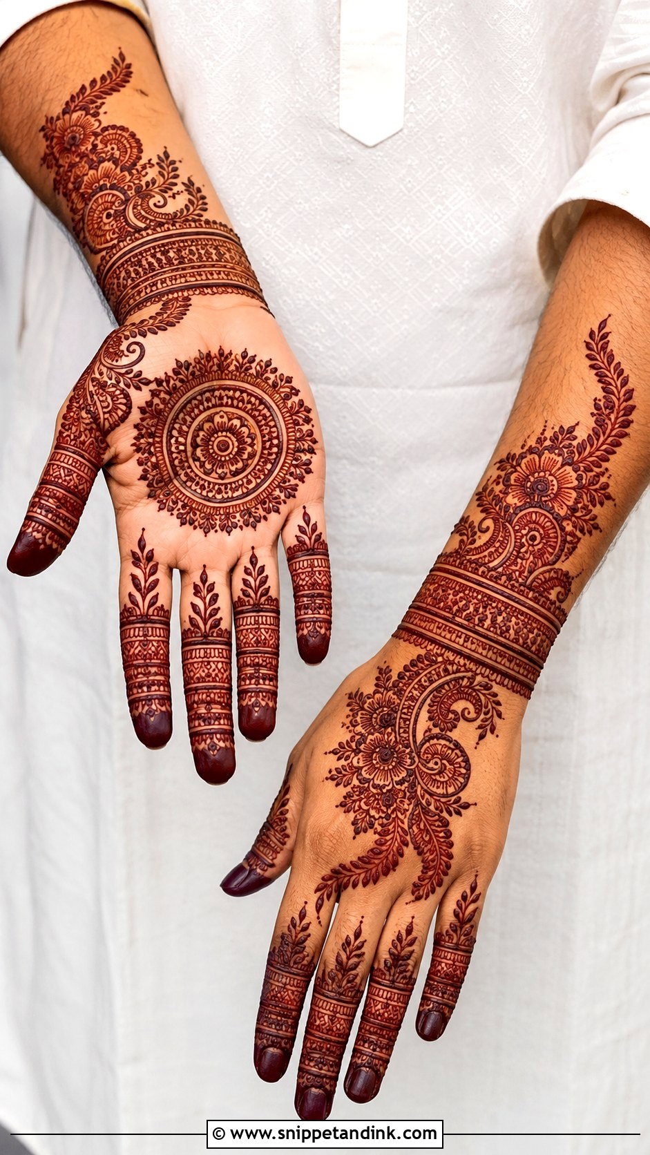 Indo Arabic Groom Mehndi Design - Snippet and Ink - 30 Groom Mehndi Design Ideas