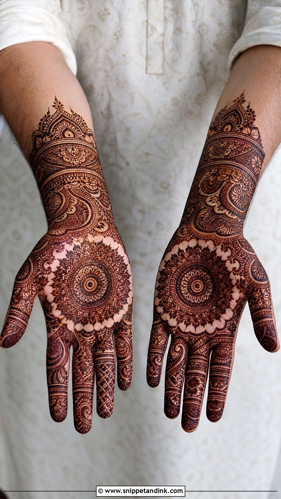 Indo Arabic Groom Mehndi Design - Snippet and Ink - 20 Bridegroom Mehndi Designs