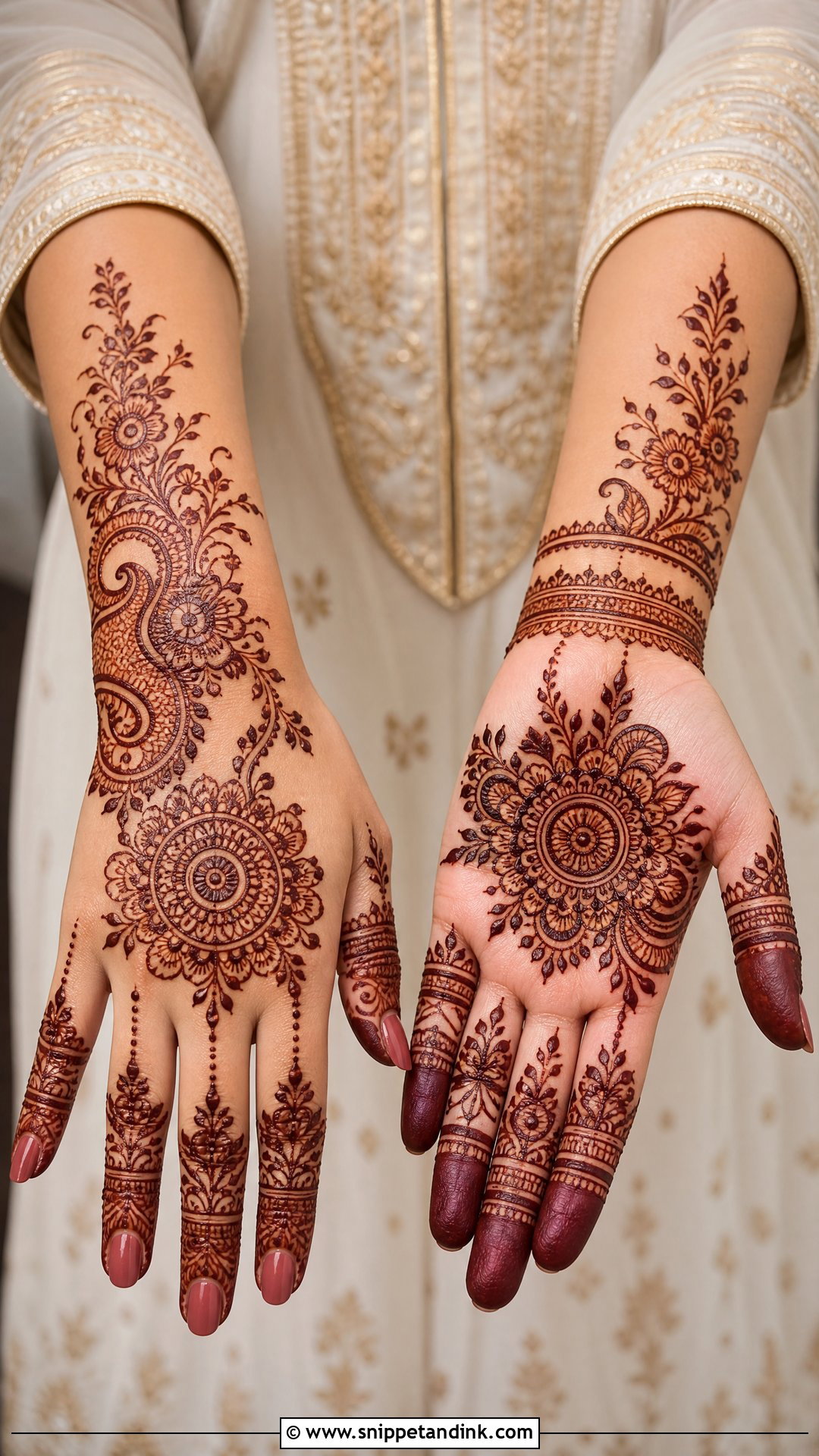 Indo Arabic Groom Mother Mehndi Design - Snippet and Ink - 20 Groom Mother Mehndi Design Ideas