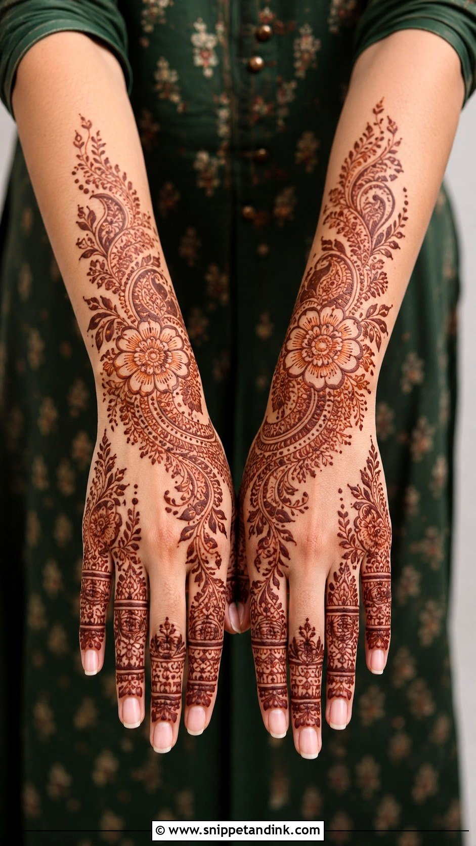 Indo Arabic Hand Mehndi Design - Snippet and Ink - 35 Hand Mehndi Designs