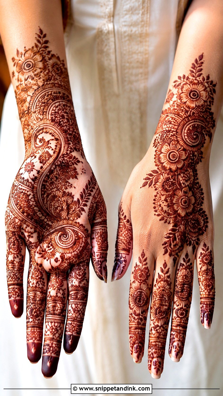 Indo Arabic Henna Mehndi Design - Snippet and Ink - 30 Henna Mehndi Designs