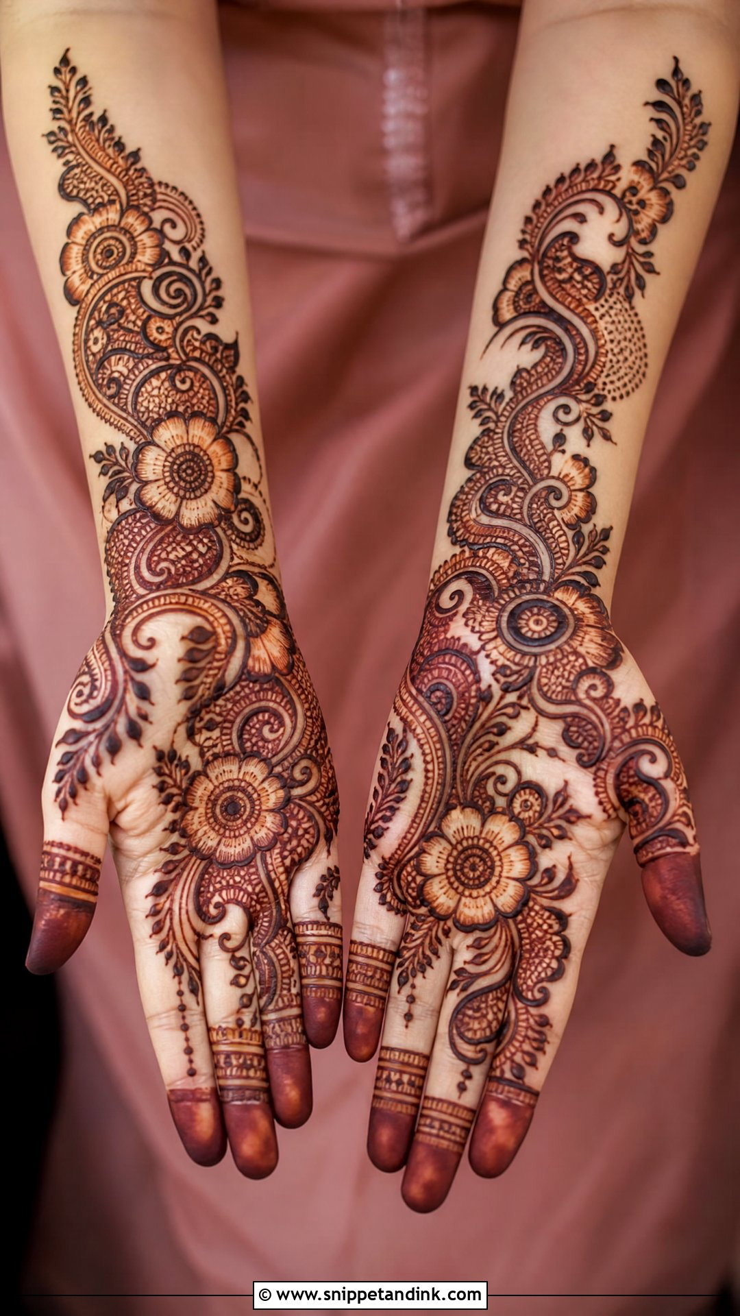Indo Arabic Inside Mehndi Design - Snippet and Ink - 25 Inside Mehndi Designs