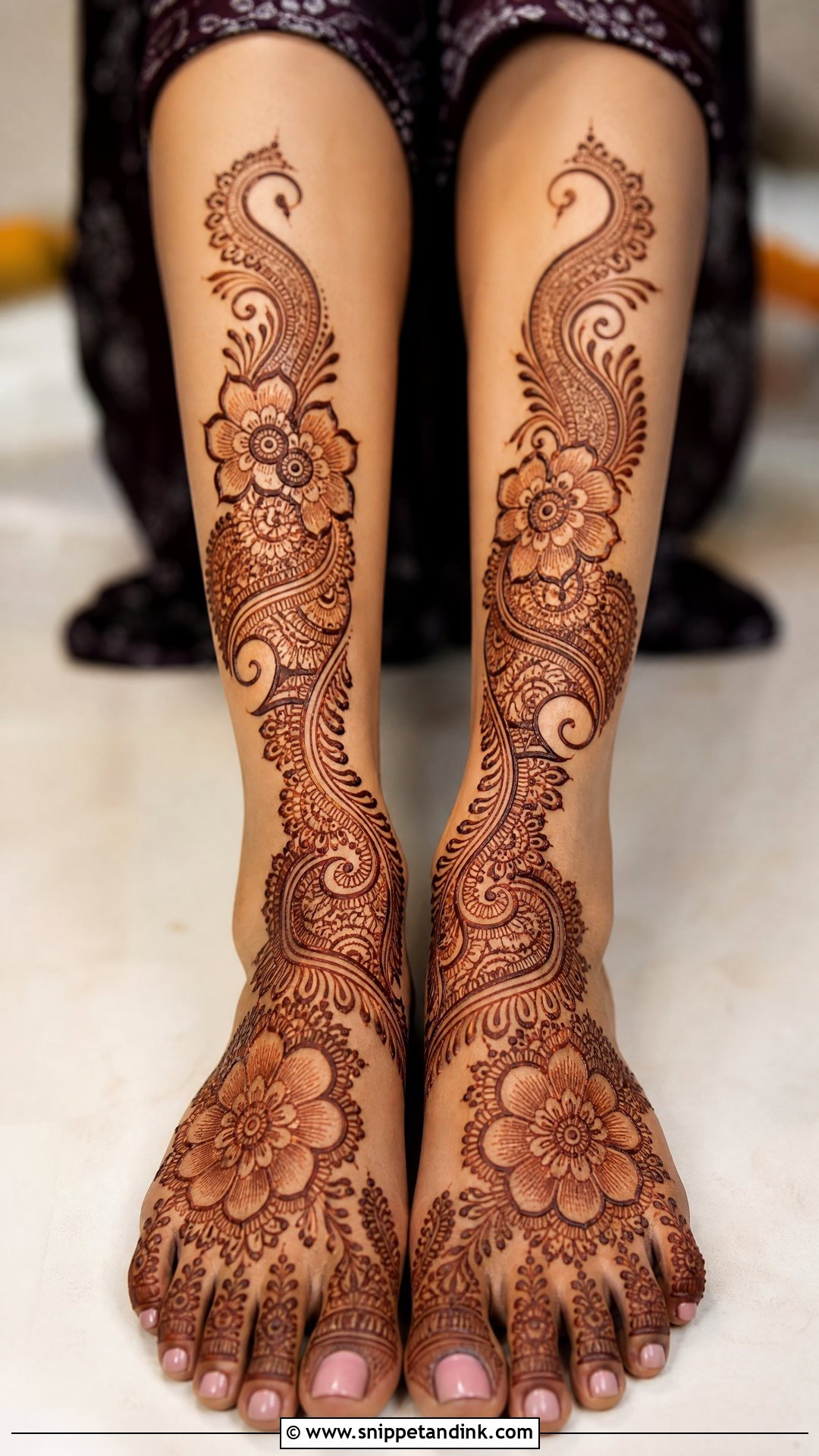 Indo Arabic Leg Mehndi Design - Snippet and Ink - 25 Bridal Leg Mehendi Mehndi Design Ideas