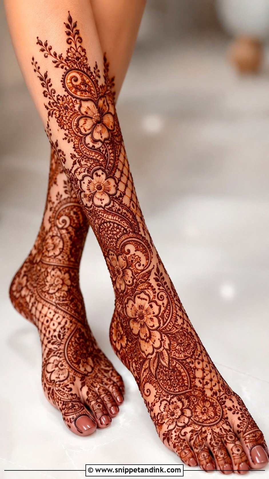 Indo Arabic Legs Mehndi Design - Snippet and Ink - 35 Legs Mehndi Design Ideas