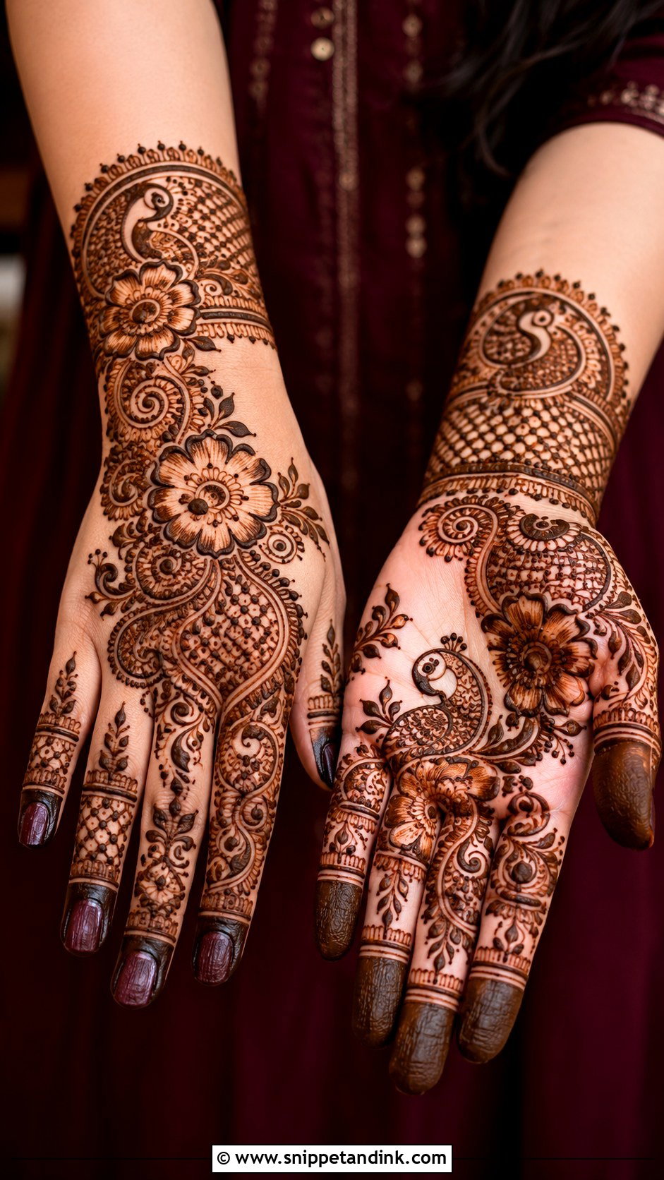 Indo Arabic Marwari Mehndi Design - Snippet and Ink - 30 Marwari Mehndi Design Ideas