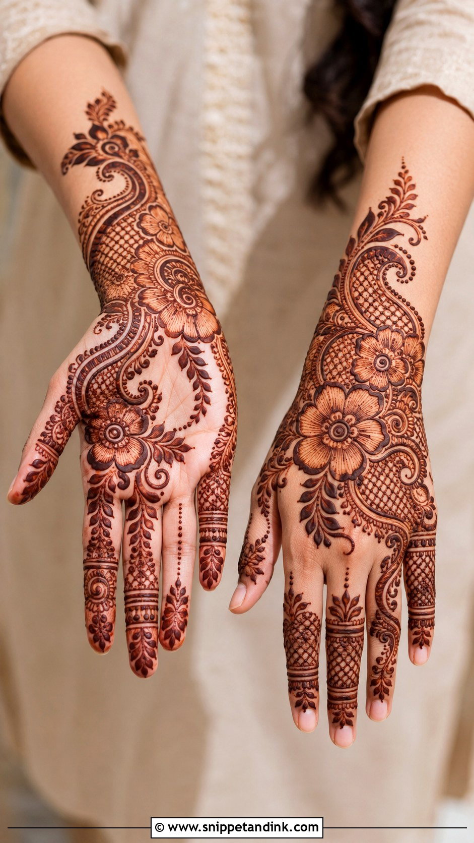 Indo Arabic Mehndi Design - Snippet and Ink - 30 Cool Mehndi Designs