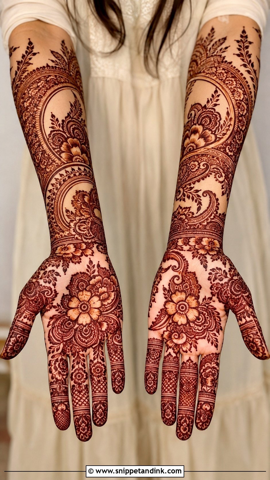 Indo Arabic Mehndi Design Full Hand - Snippet and Ink - 35 Mehndi Designs Book