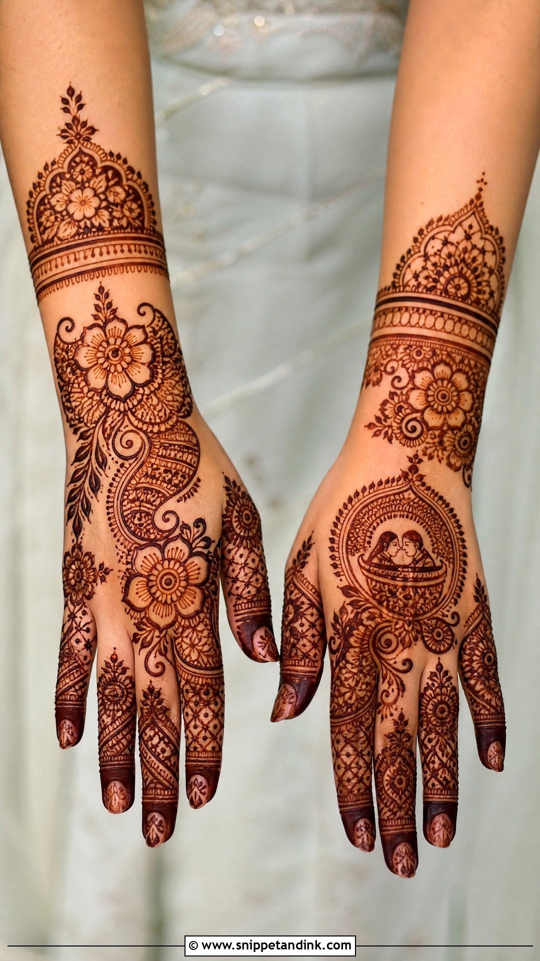Indo Arabic Mundan Mehndi Design - Snippet and Ink - 20 Mundan Ceremony Mehndi Designs