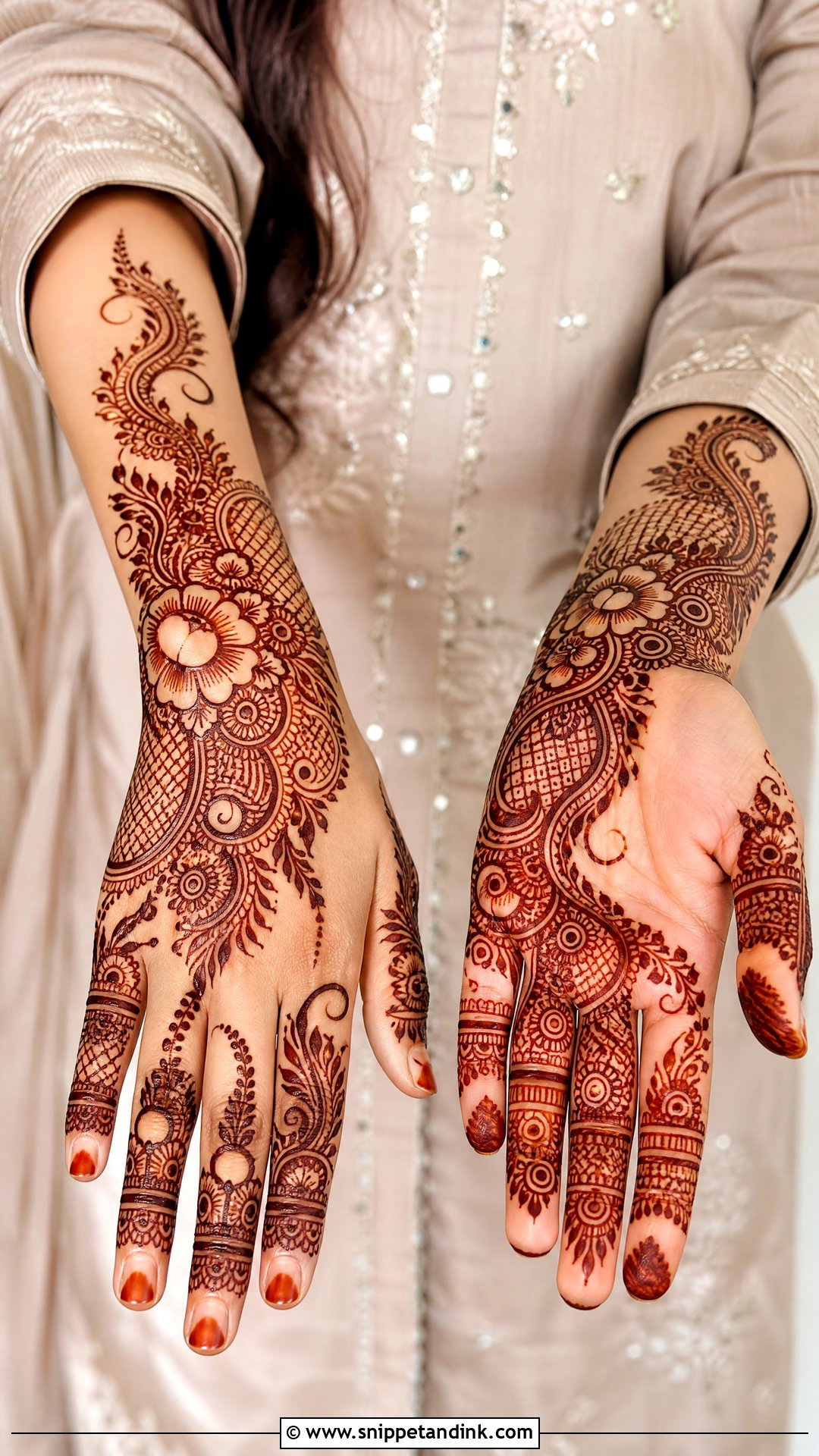 Indo Arabic Muslim Bridal Mehndi Design - Snippet and Ink - 20 Muslim Bridal Mehndi Designs
