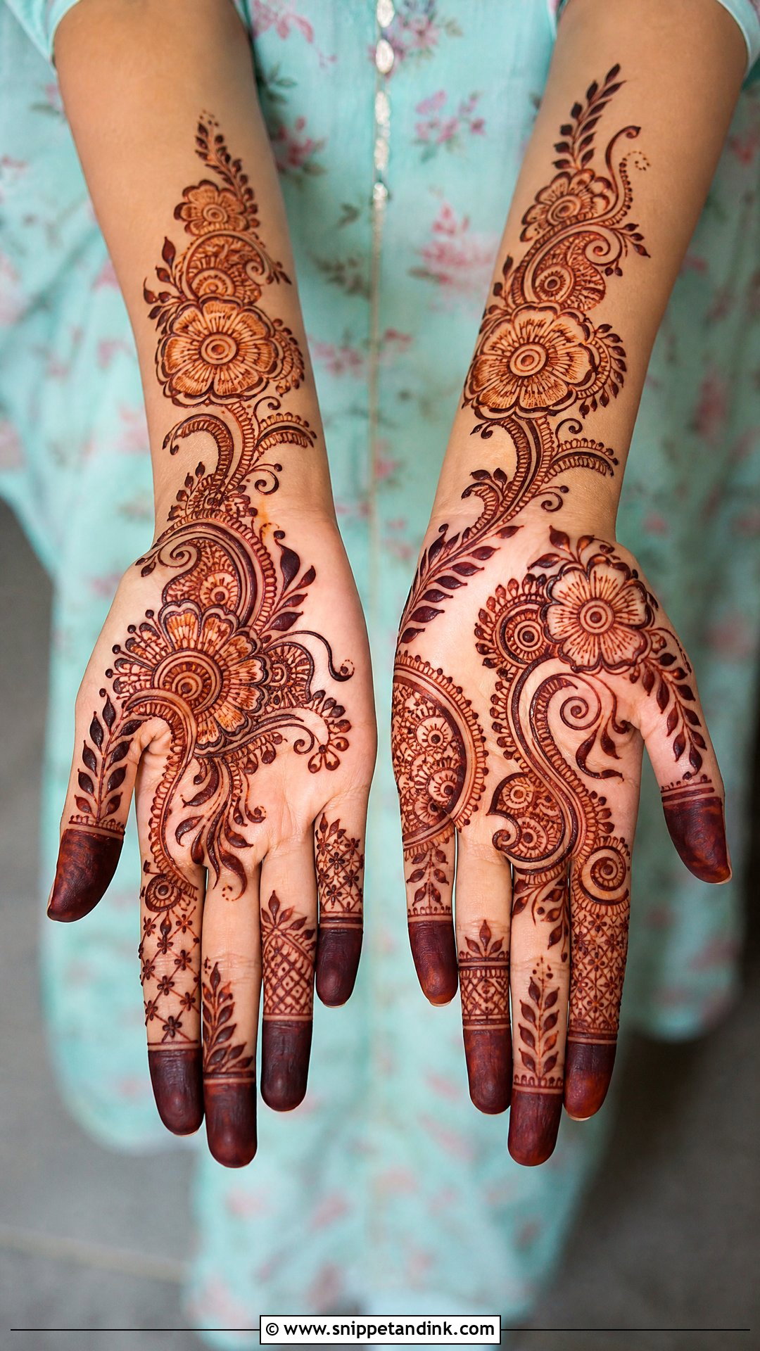 Indo Arabic Palm Mehndi Design - Snippet and Ink - 30 Unique Palms Mehndi Designs