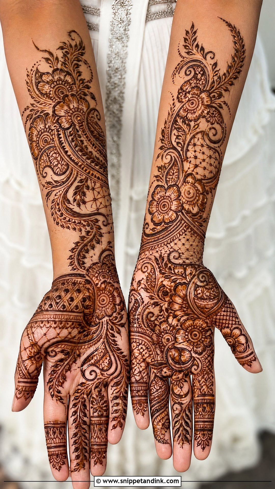 Indo Arabic Palm Mehndi Design - Snippet and Ink - 35 Palm Mehndi Design Ideas