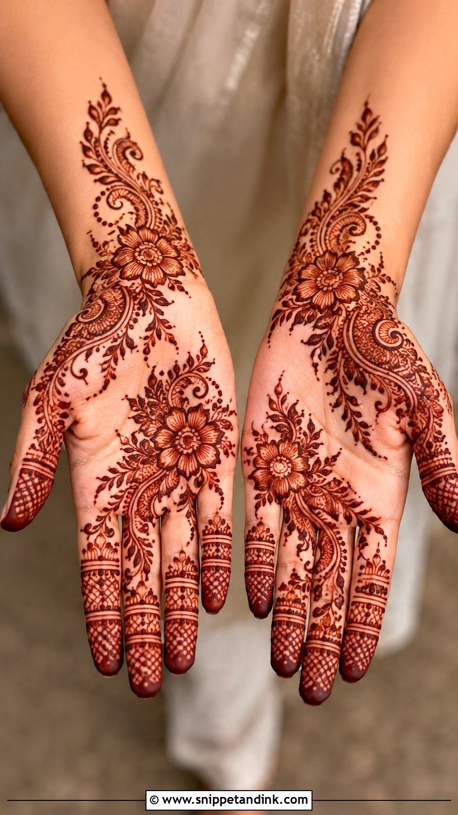 Indo Arabic Palm Mehndi Design - Snippet and Ink - 35 Unique Palm Mehndi Design Ideas