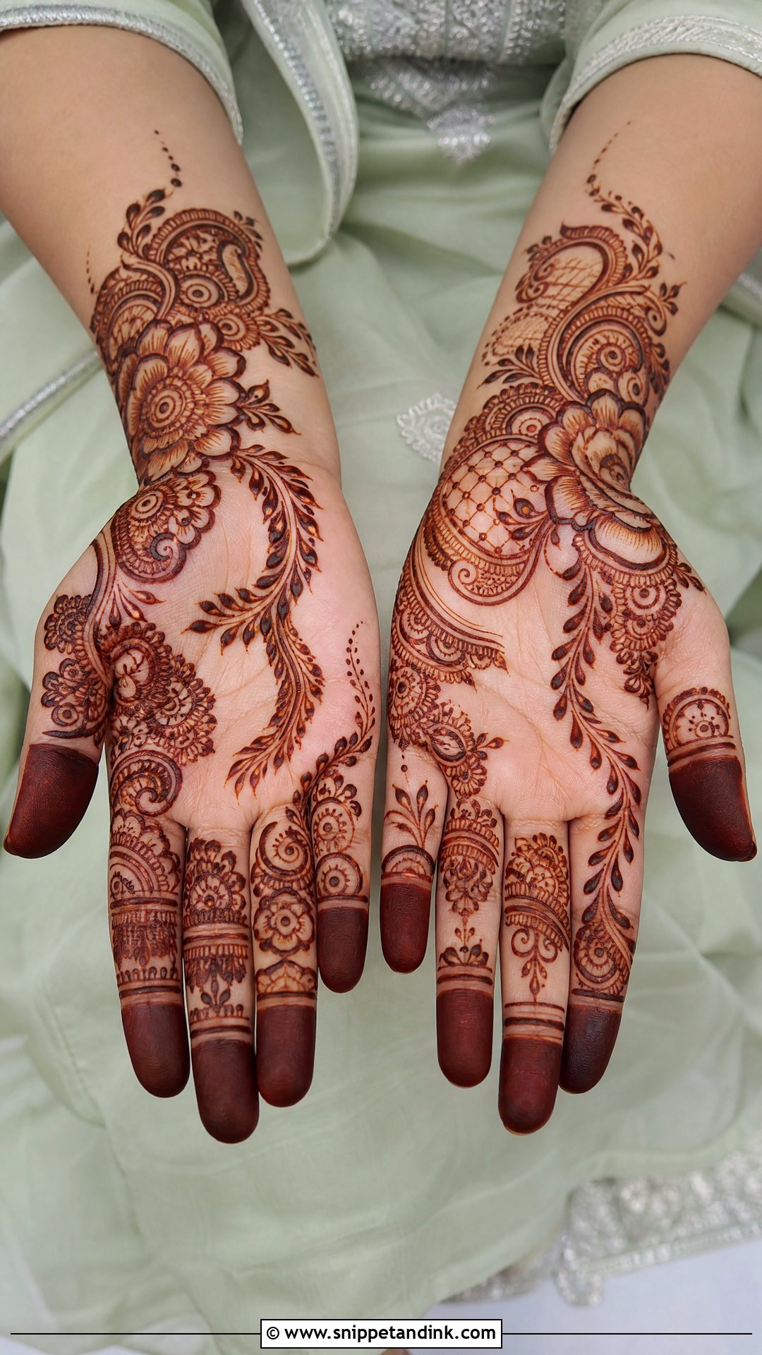 Indo Arabic Palm Mehndi Design - Snippet and Ink - 30 Beautiful Palm Mehndi Design Ideas