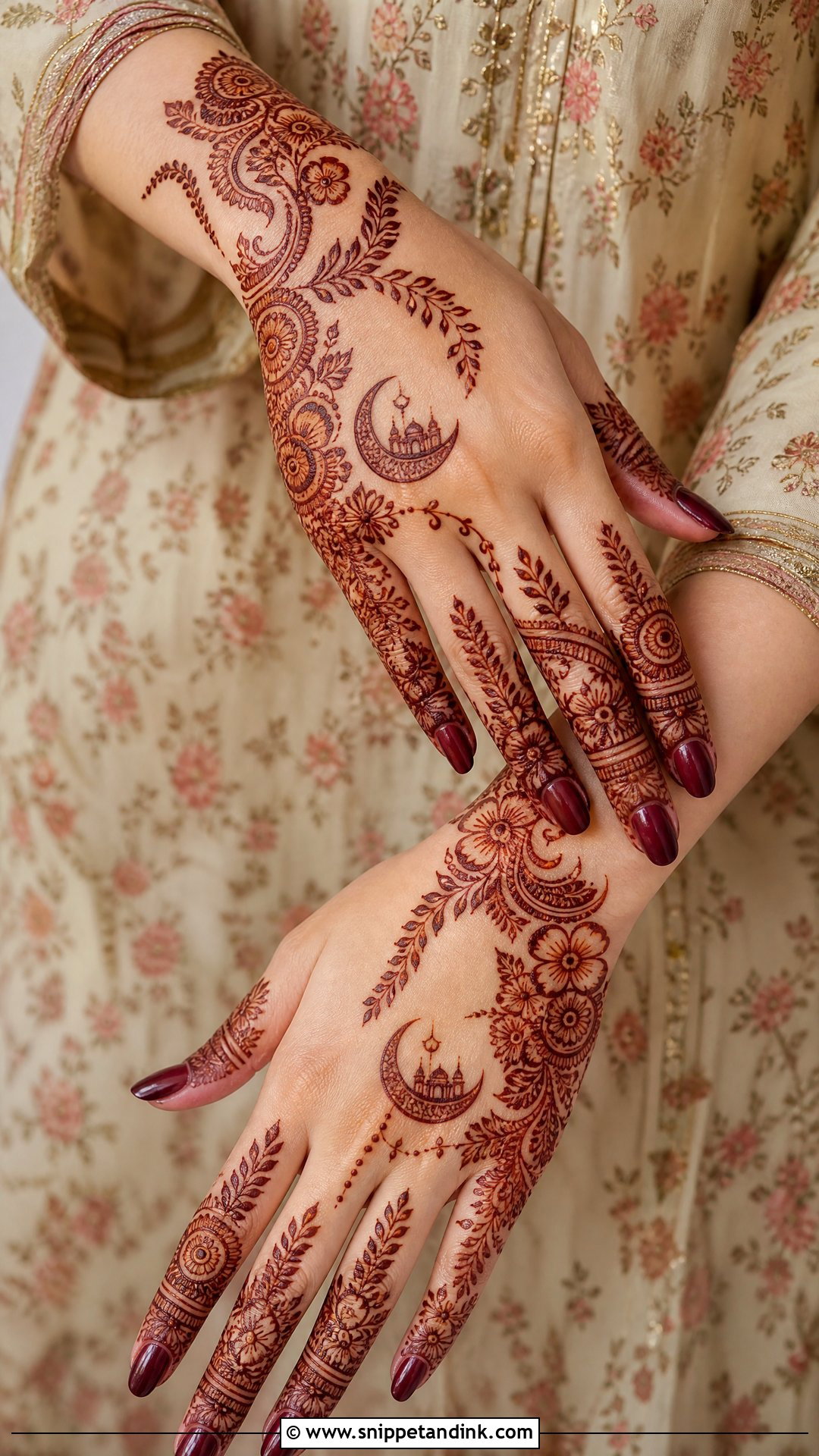 Indo Arabic Ramzan Mehndi Design - Snippet and Ink - 30 Ramzan Mehndi Design Ideas