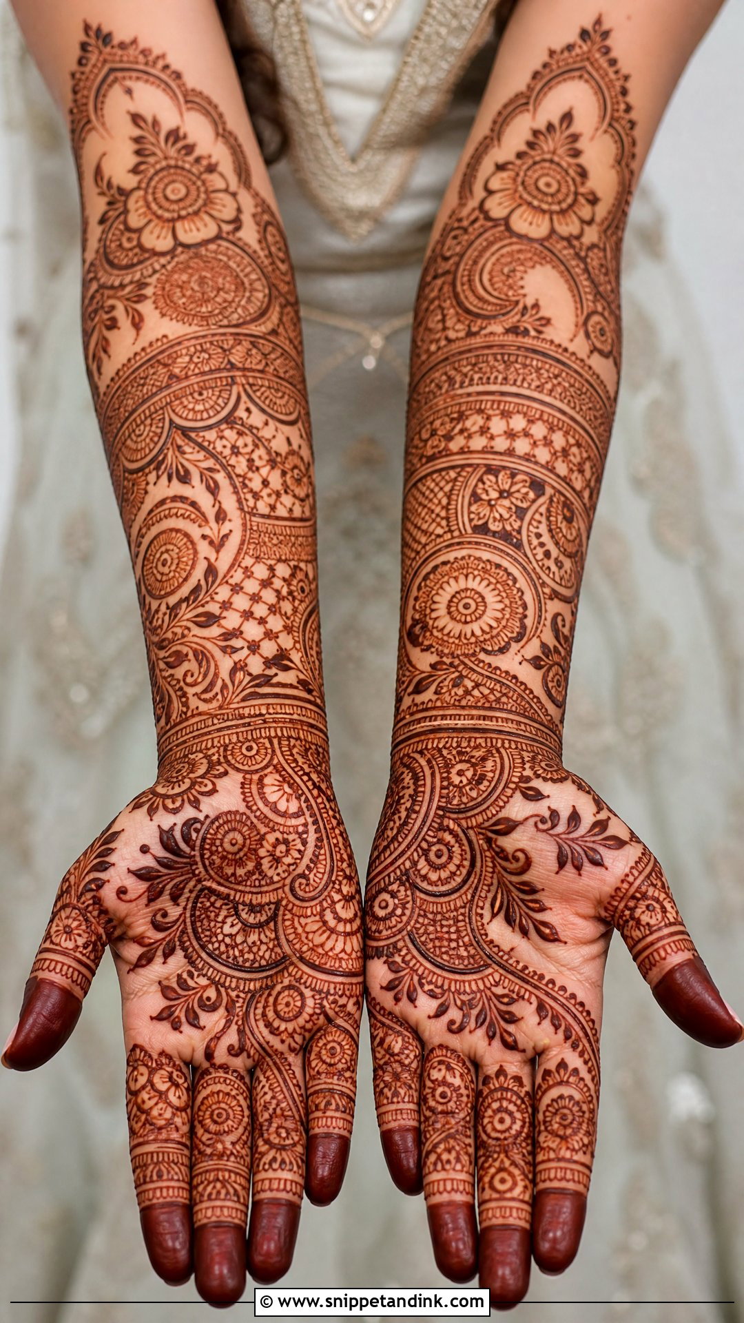 Indo Arabic Sister Wedding Mehndi Design - Snippet and Ink - 20 Sister Wedding Mehndi Designs