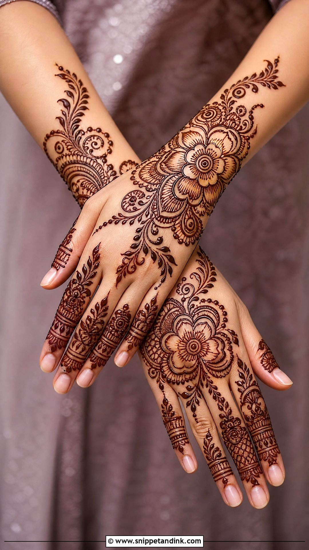 Indo Arabic Upper Hand Mehndi Design - Snippet and Ink - 25 Upper Hand Mehndi Designs