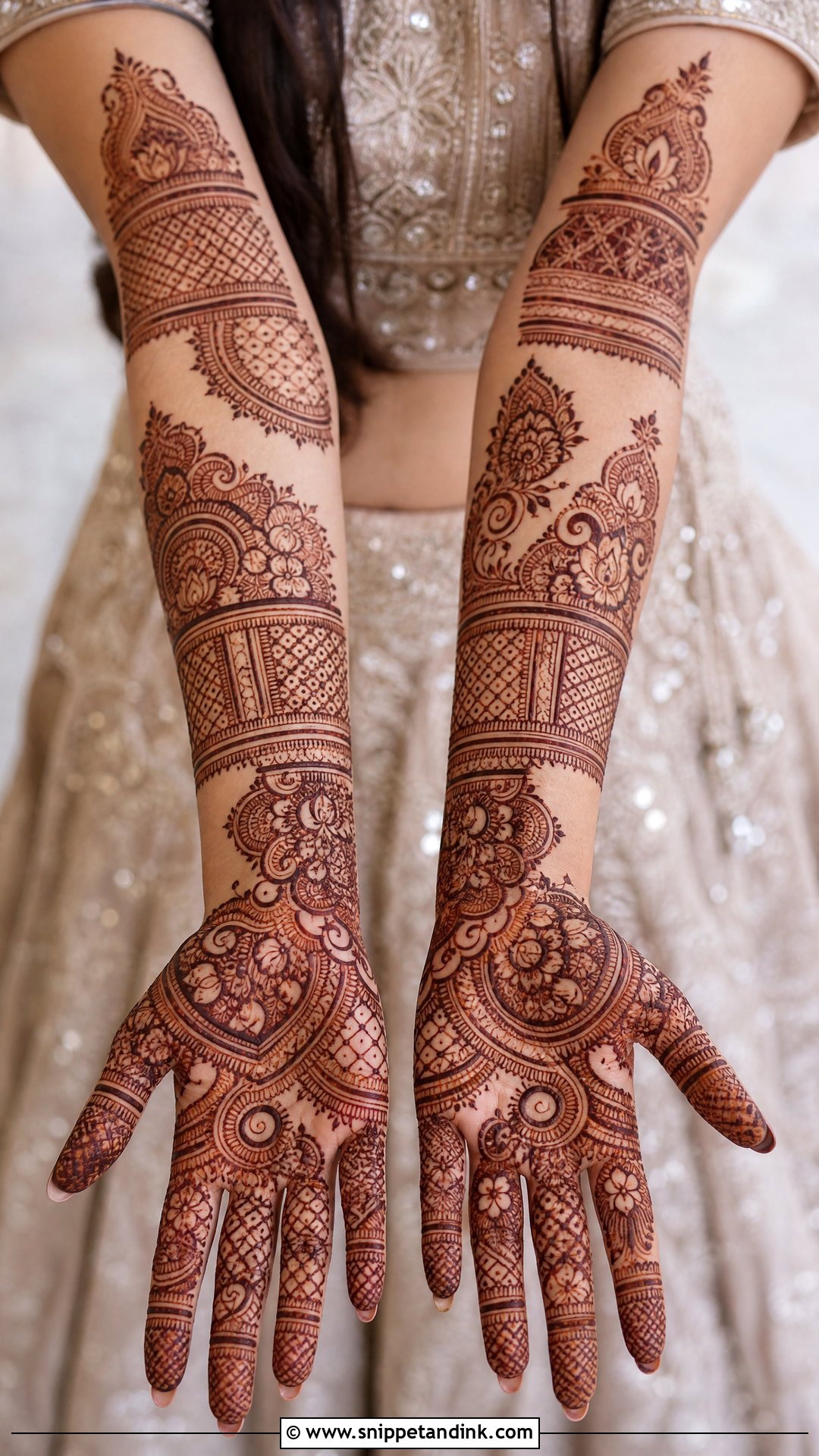 Indo Western Mehndi Lehnga Design - Snippet and Ink - 25 Mehndi Lehnga Designs