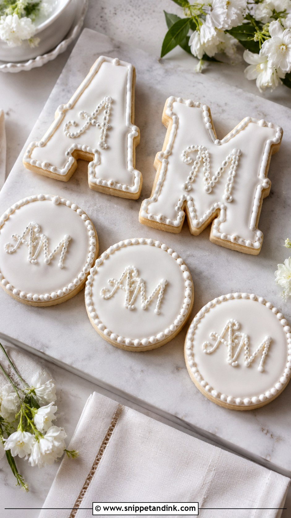 Initial Sugar Cookies - Snippet and Ink - 20 Initial Wedding Cookies