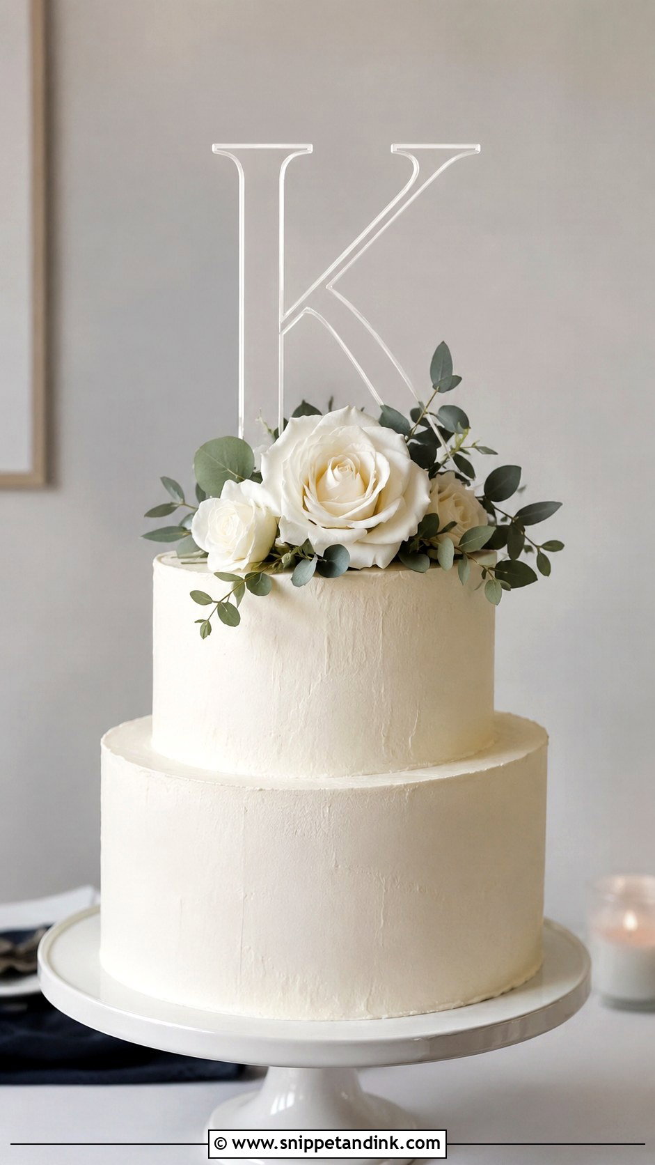 Initial Wedding Cake Topper - Snippet and Ink - 25 Initials on Wedding Cake Ideas