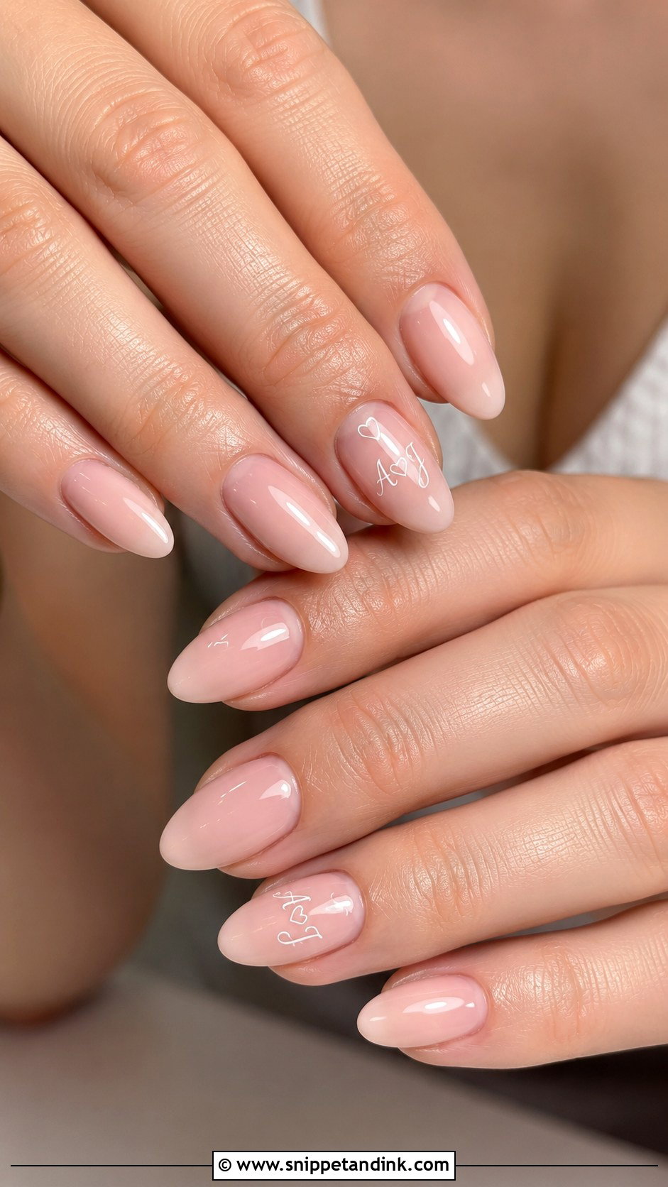 Initial Wedding Nails - Snippet and Ink - 20 Wedding Nails 2025 Trends