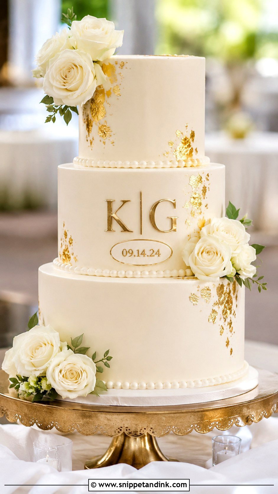Initials With Wedding Date Cake - Snippet and Ink - 25 Initials on Wedding Cake Ideas
