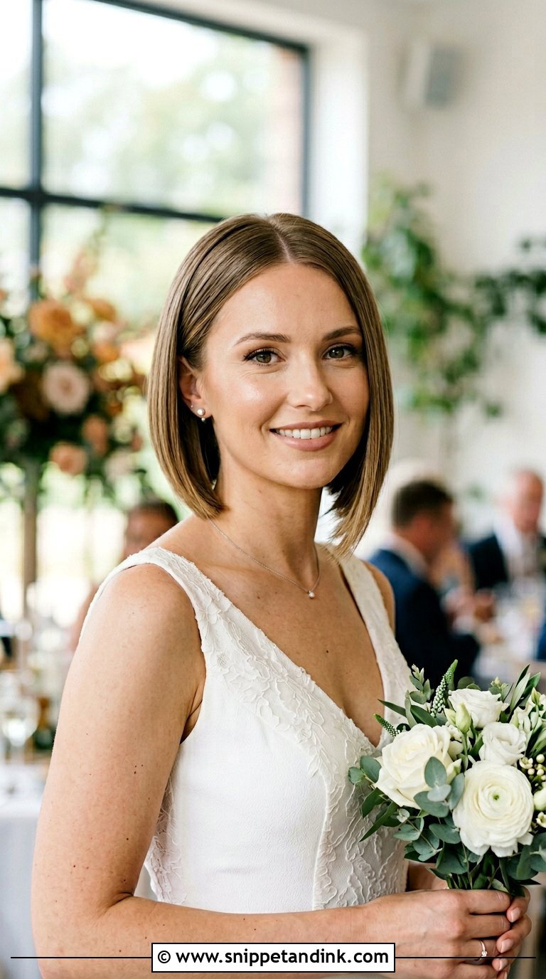 Inverted Bridal Bob - Snippet and Ink - 20 Bridal Hair Short Bob Ideas
