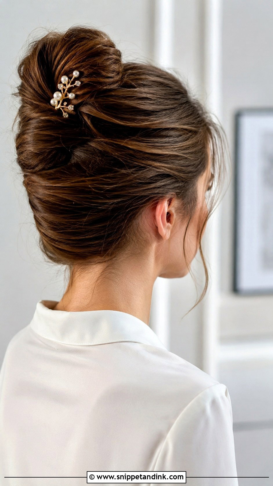 Inverted Bun for Quick Bridal Look - Snippet and Ink - 20 Courthouse Wedding Hairstyles