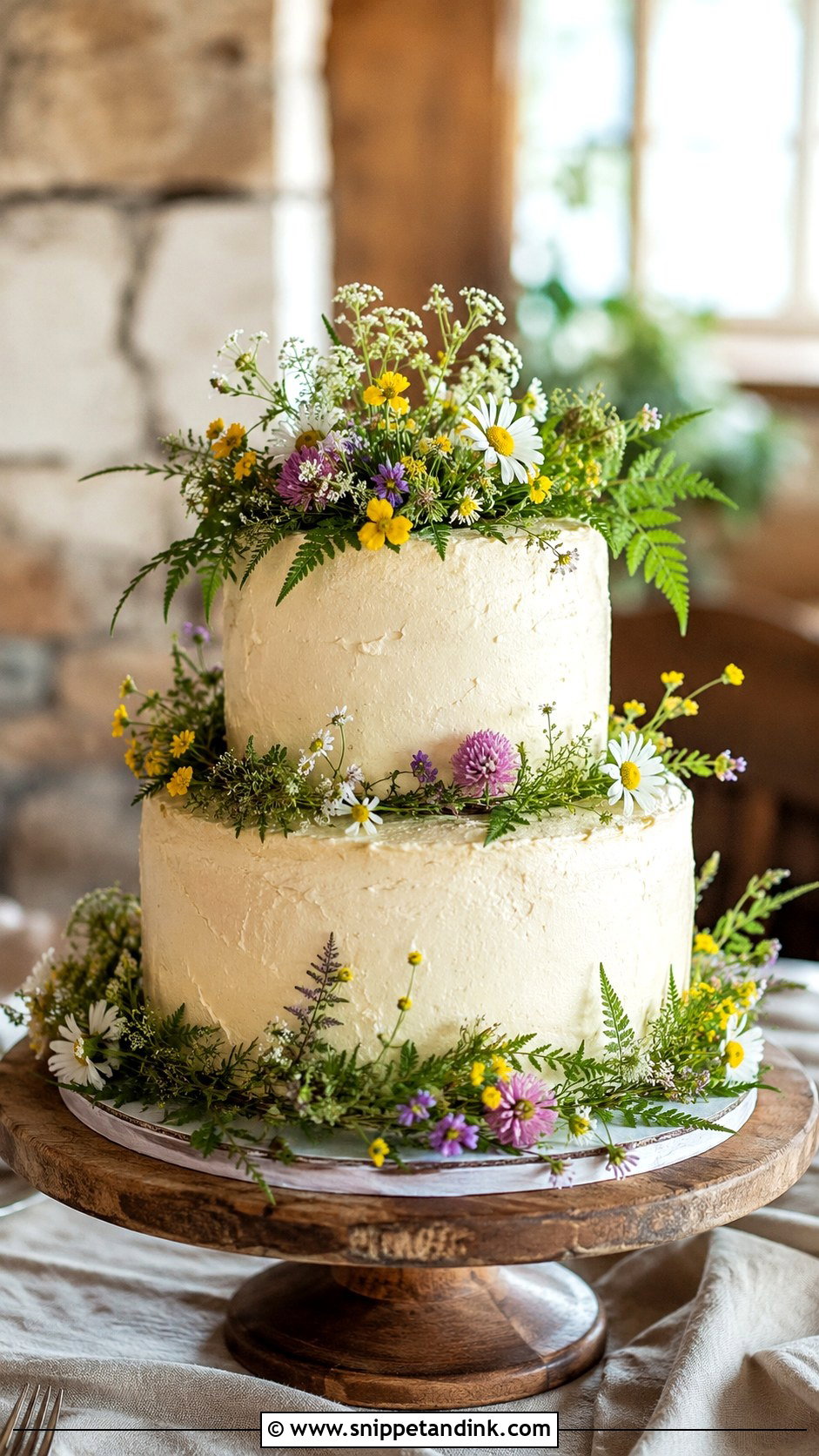 Irish Wedding Cake With Wildflowers - Snippet and Ink - 20 Irish Wedding Cake Ideas