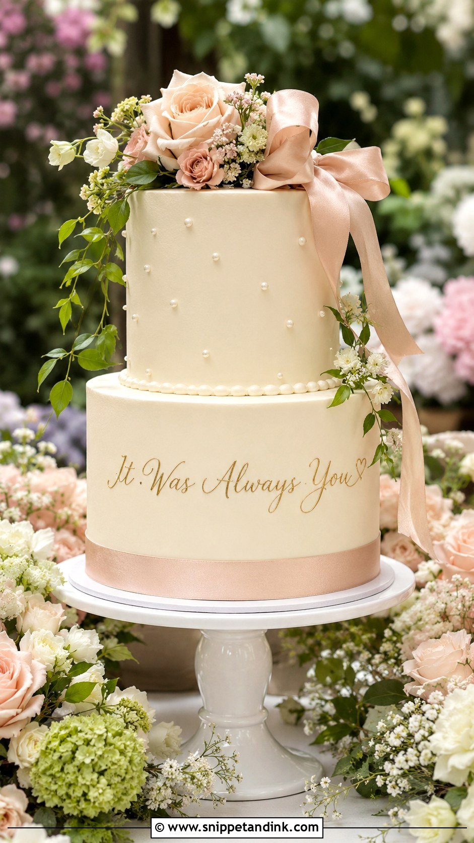 It Was Always You Wedding Cake - Snippet and Ink - 20 Quote Cake Ideas for Wedding