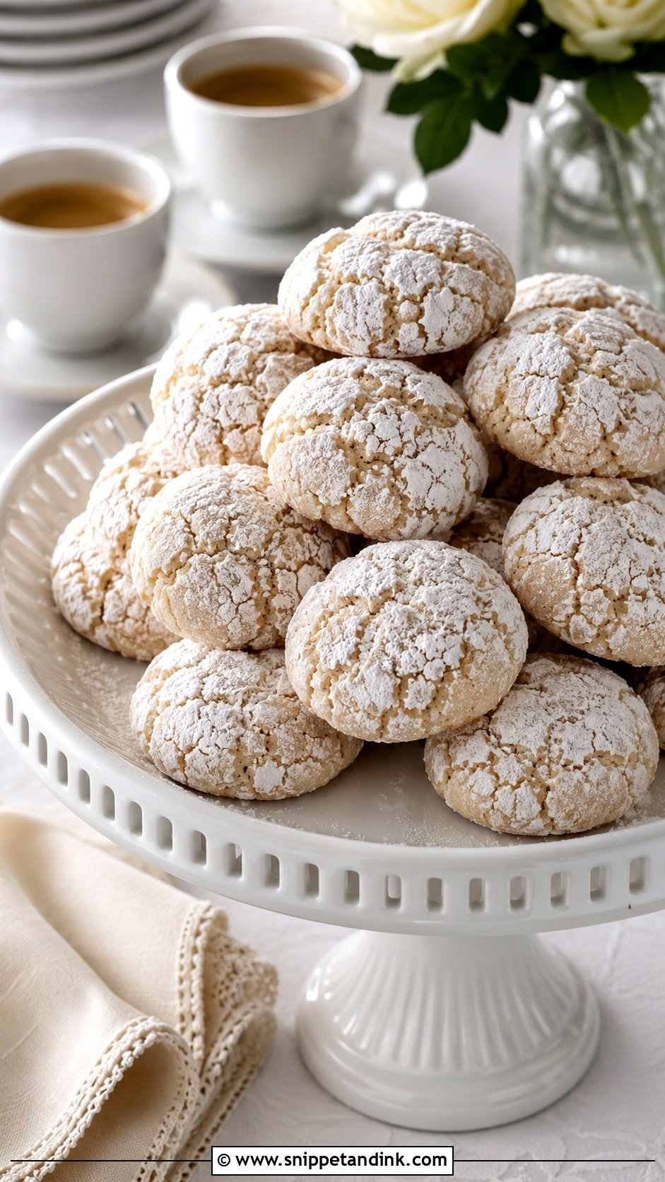 Italian Amaretti Wedding Cookies - Snippet and Ink - 20 Italian Wedding Cookies