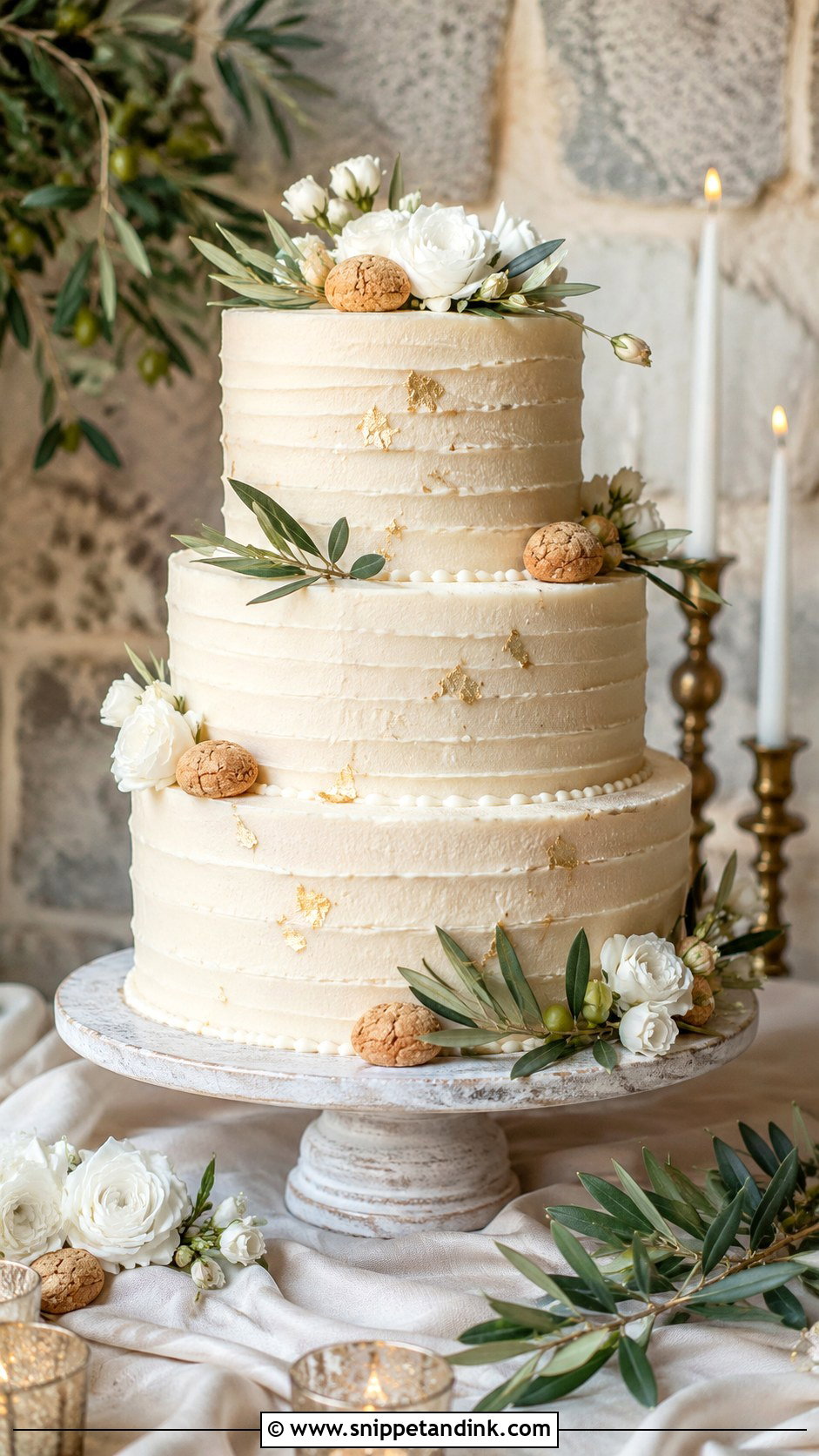 Italian Amaretto Wedding Cake - Snippet and Ink - 20 Amaretto Wedding Cake Ideas