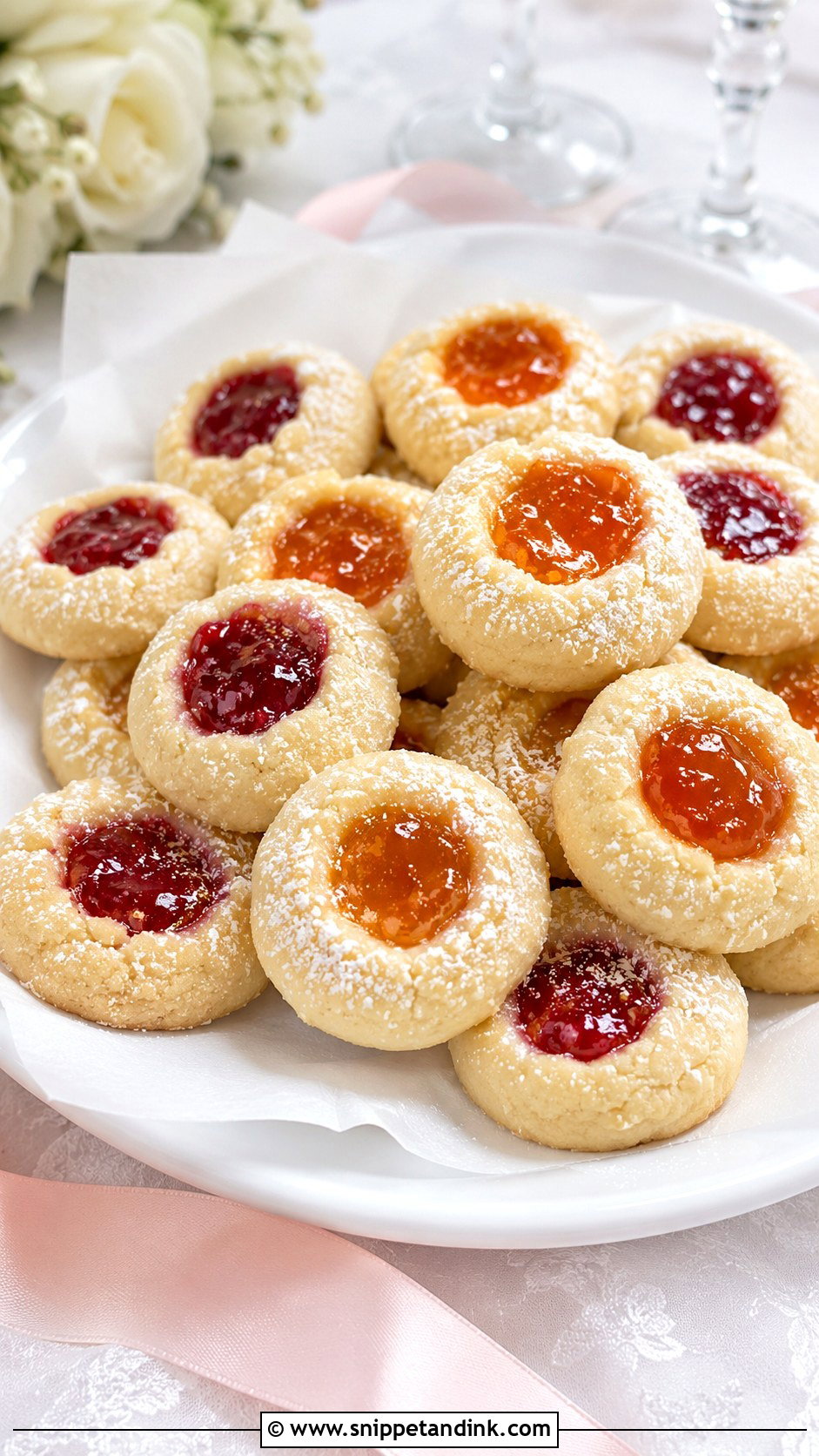 Italian Jam Thumbprint Wedding Cookies - Snippet and Ink - 20 Italian Wedding Cookies