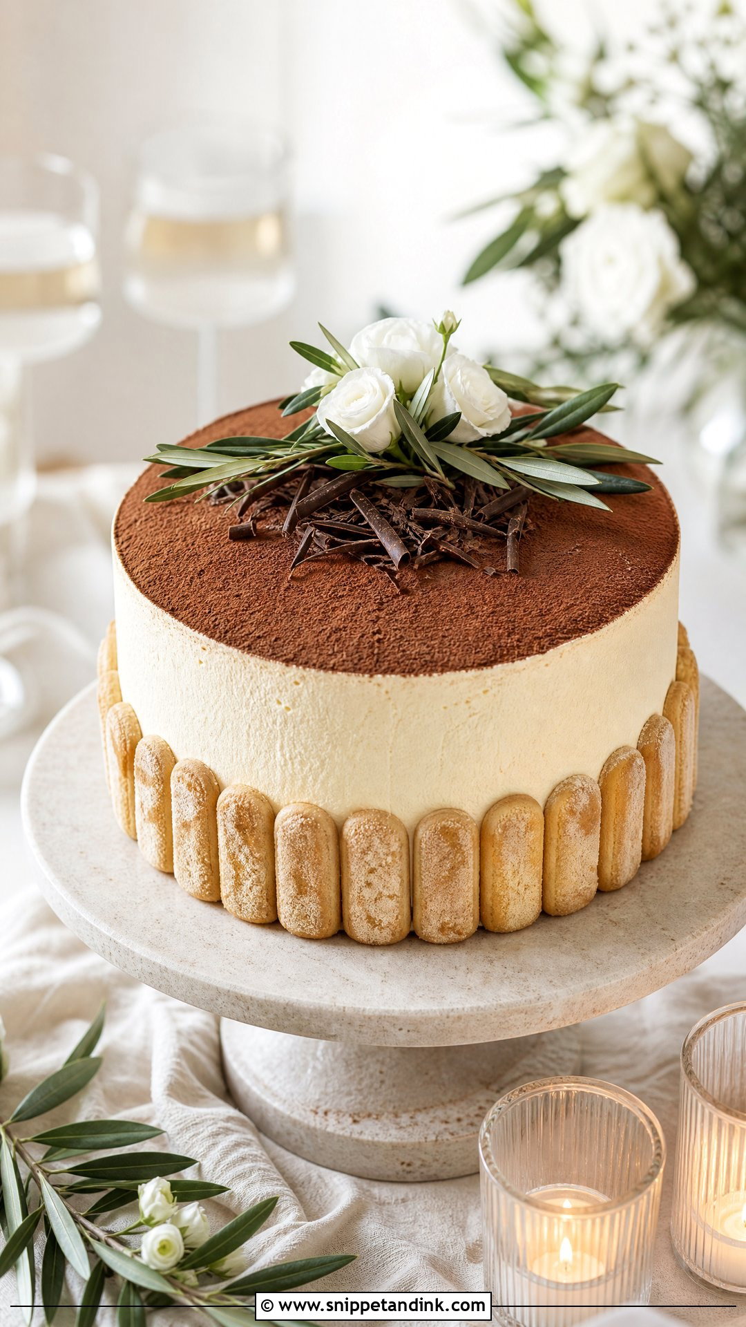 Italian Tiramisu Wedding Cake - Snippet and Ink - 25 Tiramisu Wedding Cake Ideas