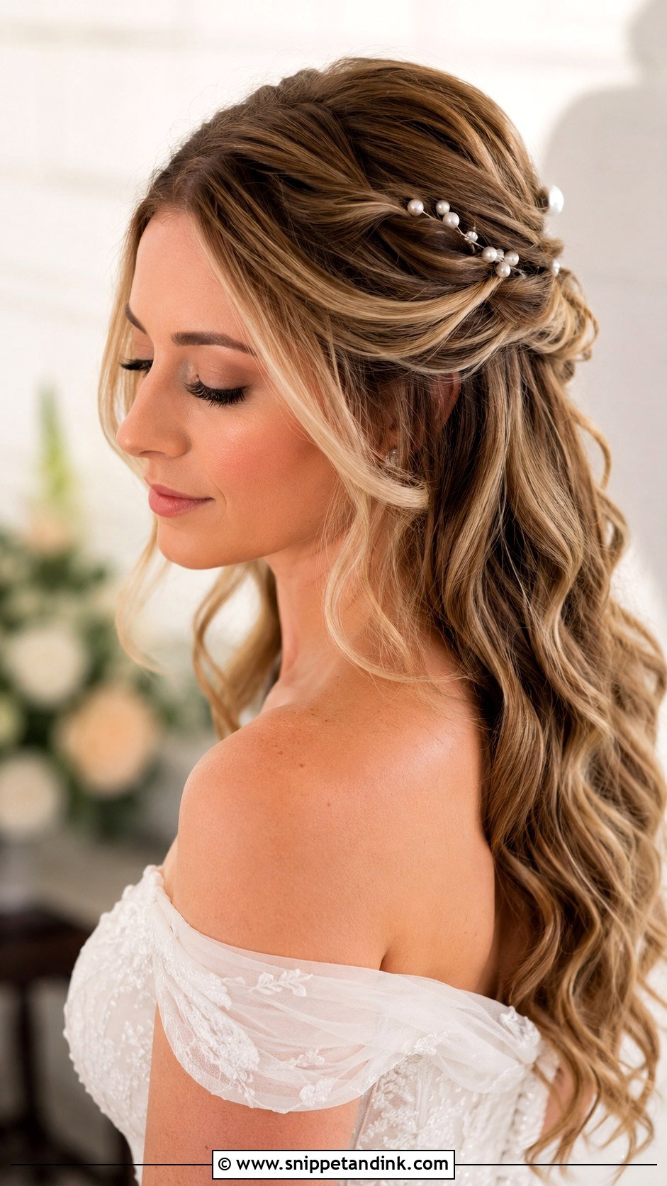 Italian Wedding Half Up Hair - Snippet and Ink - 15 Italian Wedding Hairstyles
