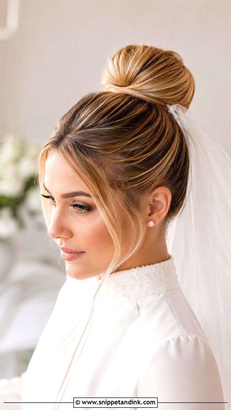 Italian Wedding High Bun - Snippet and Ink - 15 Italian Wedding Hairstyles