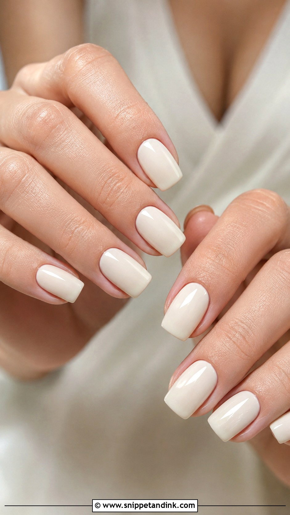 Ivory Bridal Gel Nails - Snippet and Ink - 20 Bridal Gel Nails Wedding Brides