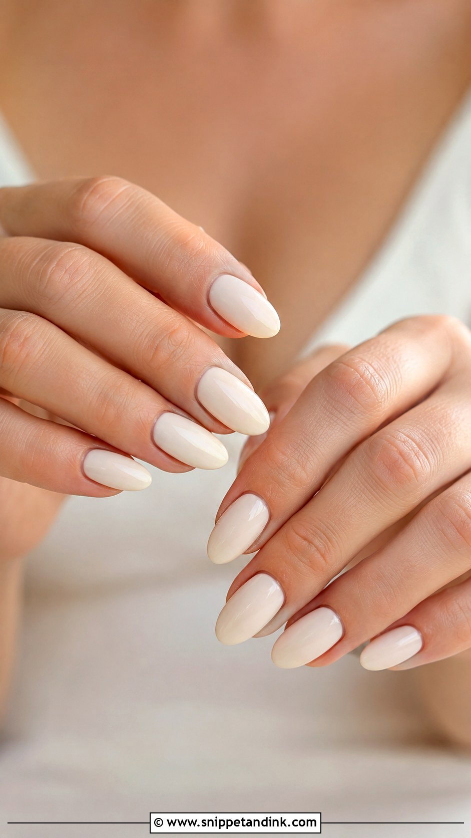 Ivory Bridal Nail Extensions - Snippet and Ink - 30 Bridal Nail Extension Designs