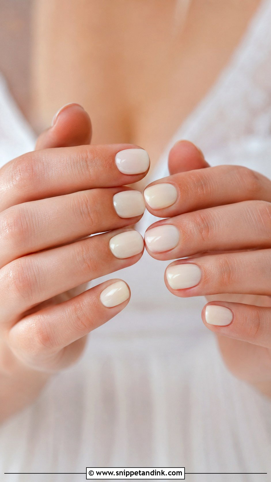 Ivory Bridal Nails - Snippet and Ink - 30 Elegant Bridal Nails